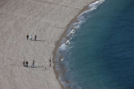 Sand beach at Etretat. France.のeditorial素材