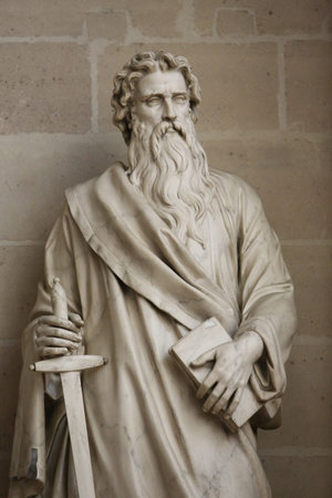 St Germain l'Auxerrois church. Paul the apostle. France.