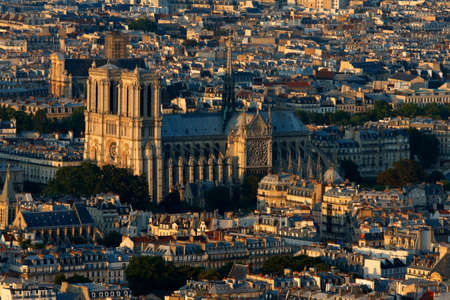 Paris city. Notre Dame de Paris cathedral. Roman Catholic church. France.のeditorial素材