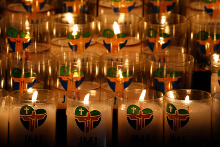Candles of World Youth Day in Rio. France.