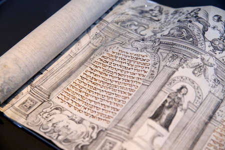 The Israel Museum. Esther scroll. Amsterdam, Netherlands, 1640. Israel.のeditorial素材