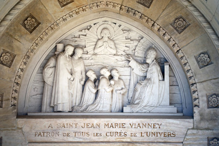 Ars-sur-Fromans. Sanctuary-Shrine of Jean-Marie Vianney (the Cure d'Ars). Chapel of the heart. France.のeditorial素材