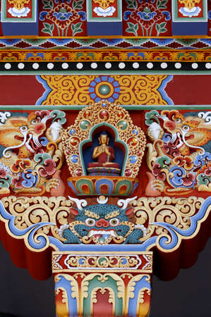 Temple of the Thousand Buddhas. Dashang Kagyu Ling congregation. Buddha. France.のeditorial素材