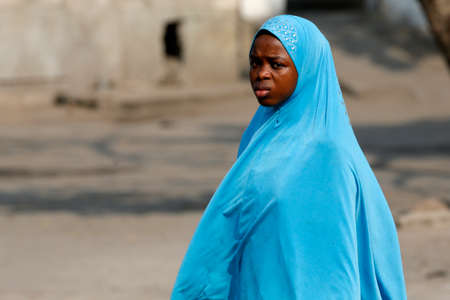 Togolese muslim woman. LomÃ©. Togo.のeditorial素材