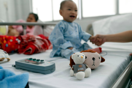 Cardiology Hospital. Child suffering from heart disease. Ho Chi Minh City. Vietnam.のeditorial素材