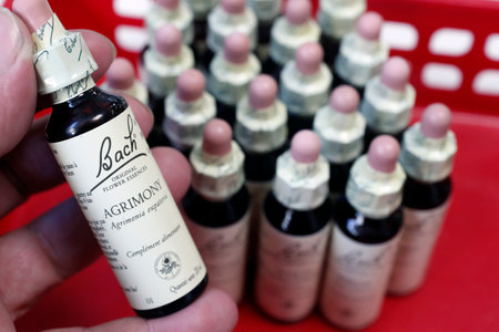 pharmacy. Bach: original flower essences. France.のeditorial素材