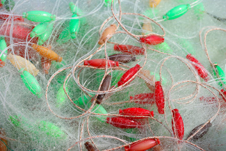 Fishing net. Vung Tau. Vietnam.のeditorial素材