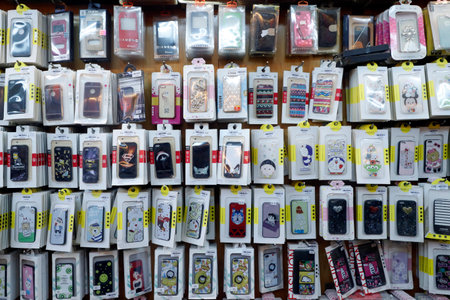 Mobile phone shop. Ha Noi. Vietnam.のeditorial素材