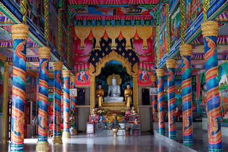 Soc Po Lok buddhist temple. Chau Doc. Vietnam.のeditorial素材