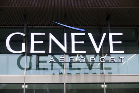 The Geneva airport. Geneva. Switzerland.のeditorial素材