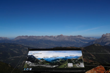 Landscape of the French Alps in summer. Aravis and Fiz mountains. France.のeditorial素材