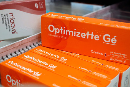 Pharmacy. Birth control pills. France.