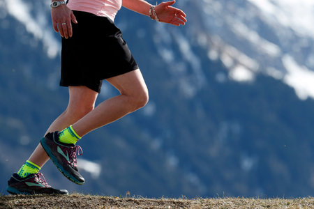 Mountain runner. Saint Gervais. France.