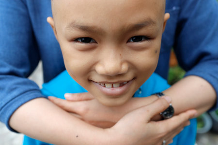 French NGO Chaine de lâEspoir. Children's pavilion. Ho Chi Minh city. Vietnam.のeditorial素材