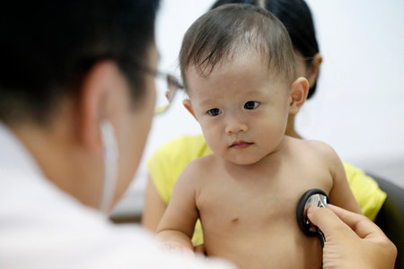 Tam Duc hospital. Child suffering from heart disease. Ho chi Minh city. Vietnam.のeditorial素材