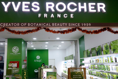 Yves Rocher shop. Creator of botanical beauty since 1959. Vung Tau. Vietnam.