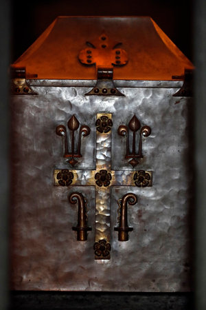 Fleury Abbey is one of the most celebrated Benedictine monasteries. The relics of St. Benedict of Nursia (480 - 547). Saint Benoit sur Loire. France.のeditorial素材