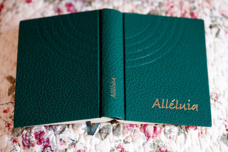 Alleluia, a Protestant Praise and Worship Songbook, on a flesh. France.