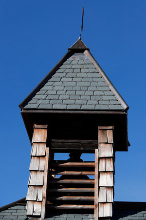 Baroque chapel of Plans. Bell tower. Saint-Nicolas de VÃ©roce. France.のeditorial素材