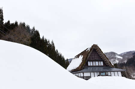 The Japanese toga winter house.のeditorial素材