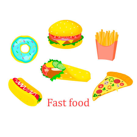 Fast food icon sandwichのイラスト素材