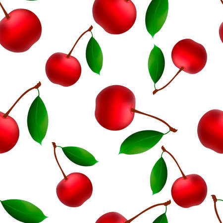 Pattern with cherry fruit.のイラスト素材