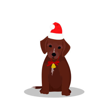 Cute Dog Character. Vector Illustration. Isolated on white background.のイラスト素材