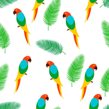 Parrot on a white background. vector illustrationのイラスト素材