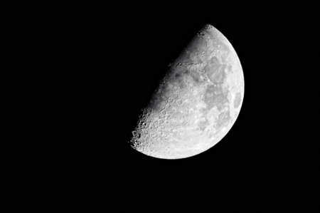 Close-up of the waxing gibbous moon (60%)の写真素材