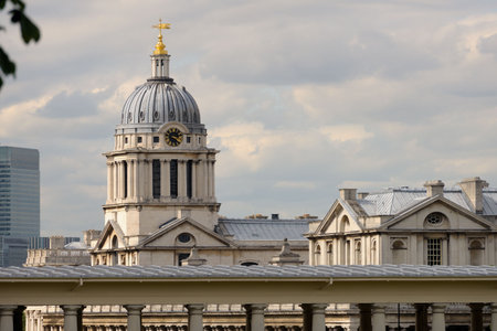 Old Royal Naval College (now part of Greenwich University), Greenwich London England UKの写真素材