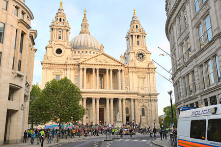 LONDON, UK - OCTOBER 16 2011: Occupy London Stock Exchange protest outside St Paul