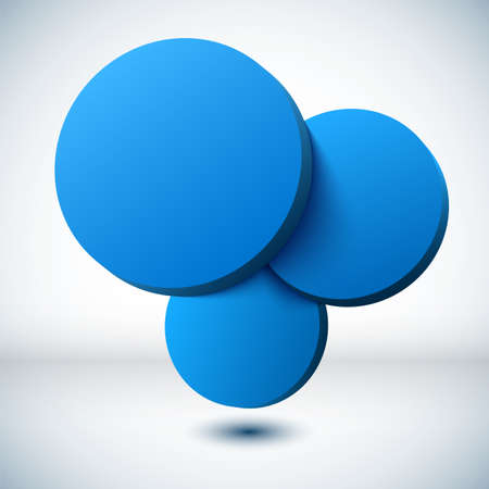 Blue 3D circle background のイラスト素材