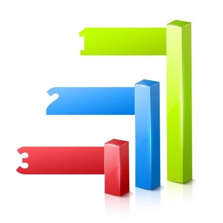 3D Progress background / product choice or versions.のイラスト素材