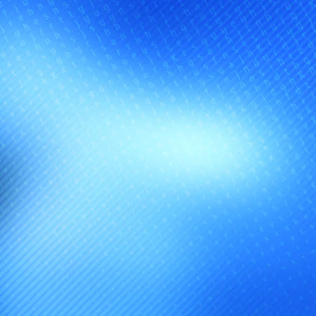 Abstract blue background with lettersのイラスト素材