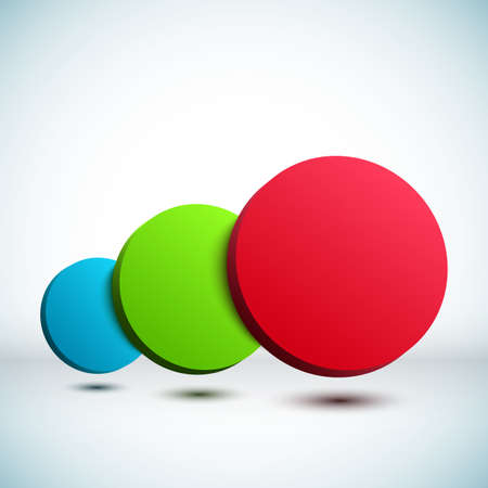 Colorful 3D circle background.のイラスト素材