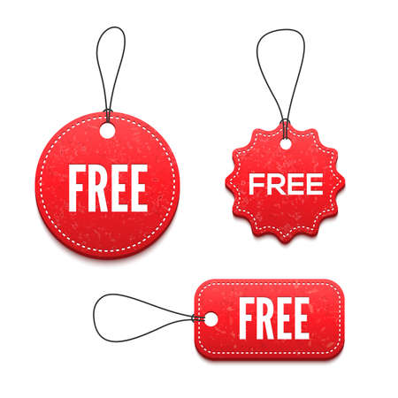 3D free badges set for your design illustrationsのイラスト素材