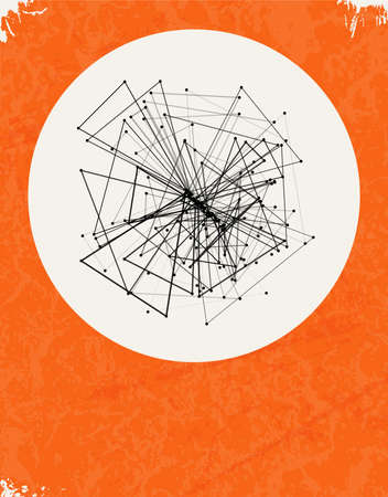 Abstract Retro Geometric Background. Vector Illustration.のイラスト素材