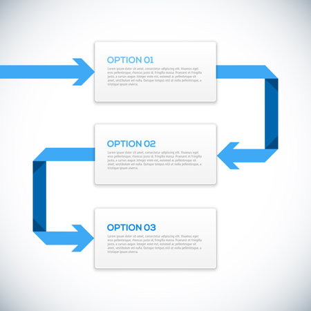 Infographics 3D template with arrows. Different Way Infographicsのイラスト素材