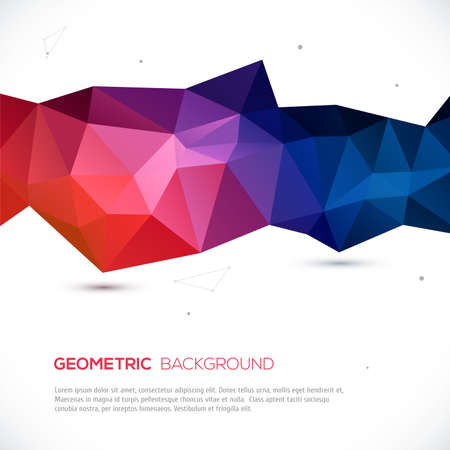 Abstract 3D geometric colorful background. Vector illustration for your designのイラスト素材