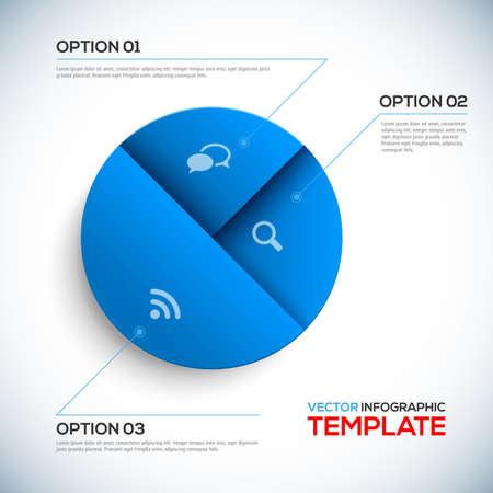 Abstract 3D Infographic template  Vector illustralion for your designのイラスト素材