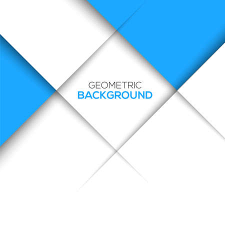 Geometric blue 3D background. Vector illusatration for your designのイラスト素材