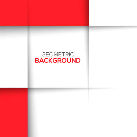 Geometric red 3D background. Vector illusatration for your designのイラスト素材