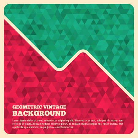 Abstract Retro Geometric Background. Vector illustration for your design.のイラスト素材