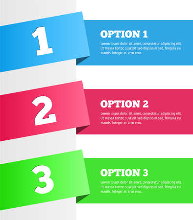 One two three - vector progress steps. Vector illustration for your design.のイラスト素材