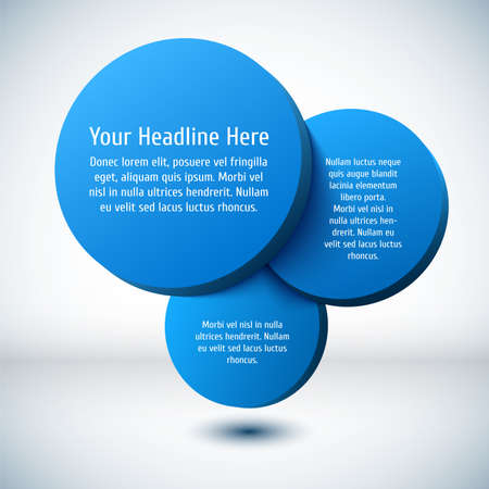 Blue 3D circle background. Vector illustration for your designのイラスト素材