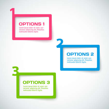 Vector Progress background / product choice or versions. Paper design.のイラスト素材