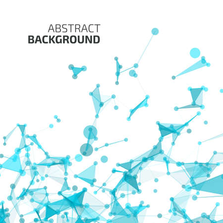 Colorful abstract geometric background with circles and linesのイラスト素材