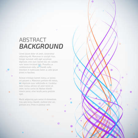 Abstract colorful waves background with dots  for your designのイラスト素材