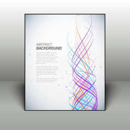 Abstract colorful waves background with dots for your designのイラスト素材