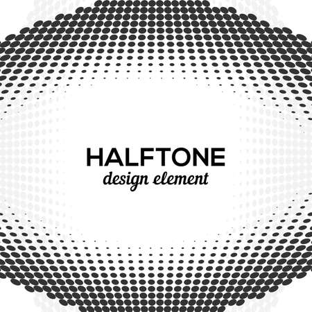 Black Abstract Halftone Design Element, vector illustration for your designのイラスト素材